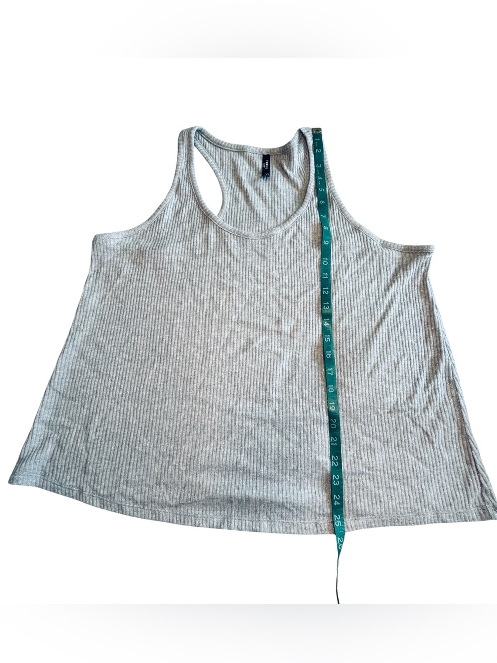 torrid Light Gray Ribbed Scoop Tank - Picture 6 of 9